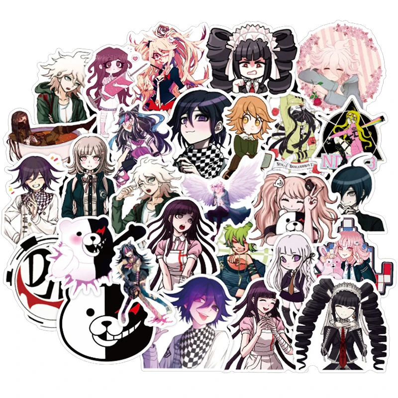 

Наклейки в виде аниме-игры Danganronpa, 50 шт., для самостоятельной сборки мотоцикла, скейтборда, ноутбука, телефона, PS4, гитары, чемодана, Классичес...