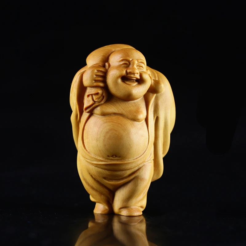 6/8 см тканевый мешок украшение Майтрейя ручная резная смеющаяся сумка Будды