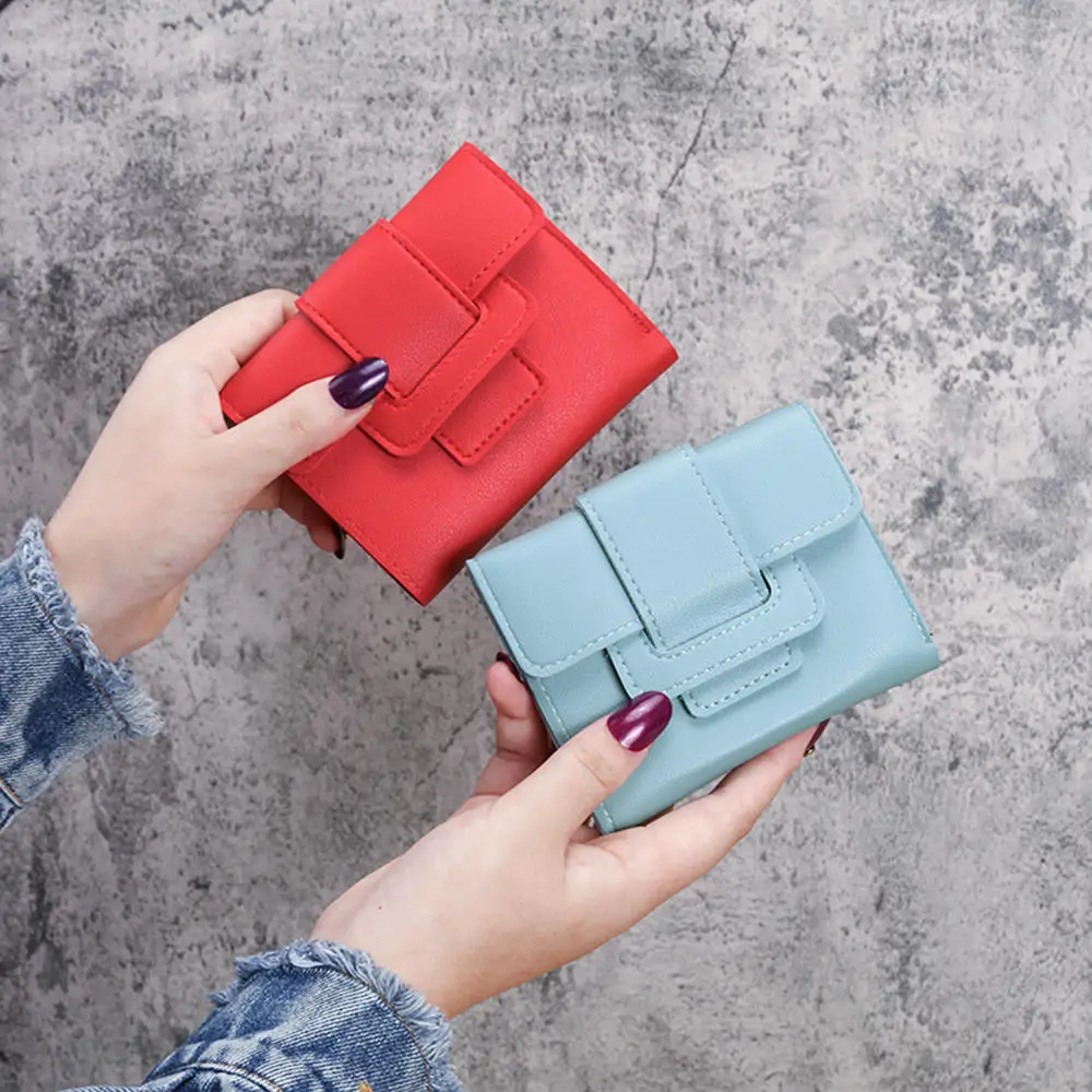 

Fashion Tri-fold Women Wallet PU Leather Purse Female Small Wallet Pouch Handbag For Women Coin Purse Ladies Card Holders