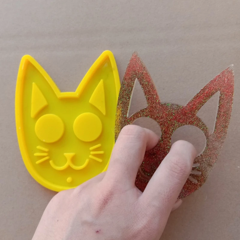 

DIY Crafts Crystal Epoxy Resin Mold Key Chain Pendant Casting Silicone Mould