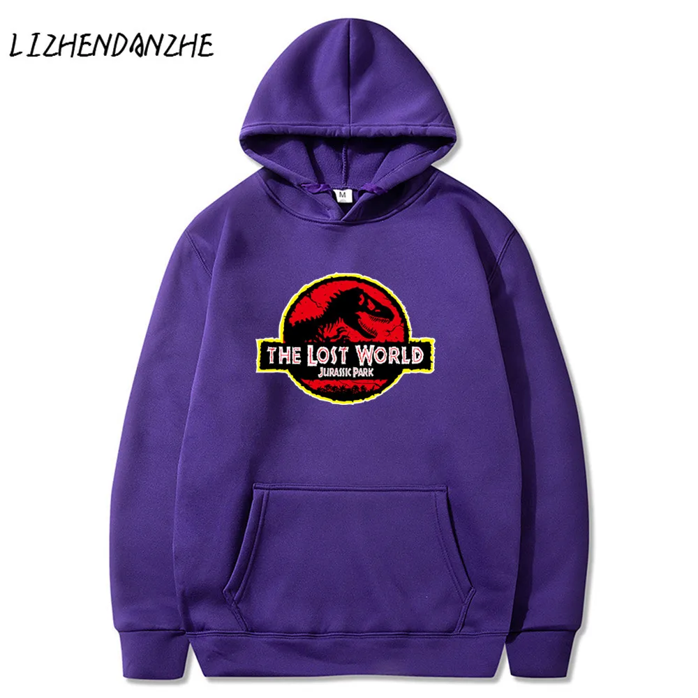 Мужские толстовки бренда Парк Юрского периода повседневные свитшоты с капюшоном