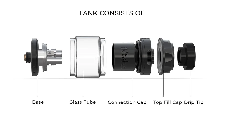 Original Augvape Intake RTA Tank 5.8ml 24mm Single Coil Atomizer Electronic Cigarette Top filling Fit 510 thread Vaporizer | Электроника