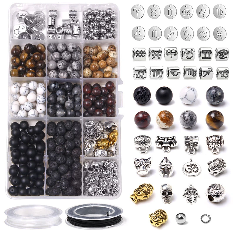 Каменные бусины ручной работы Набор для изготовления ювелирных изделий 12