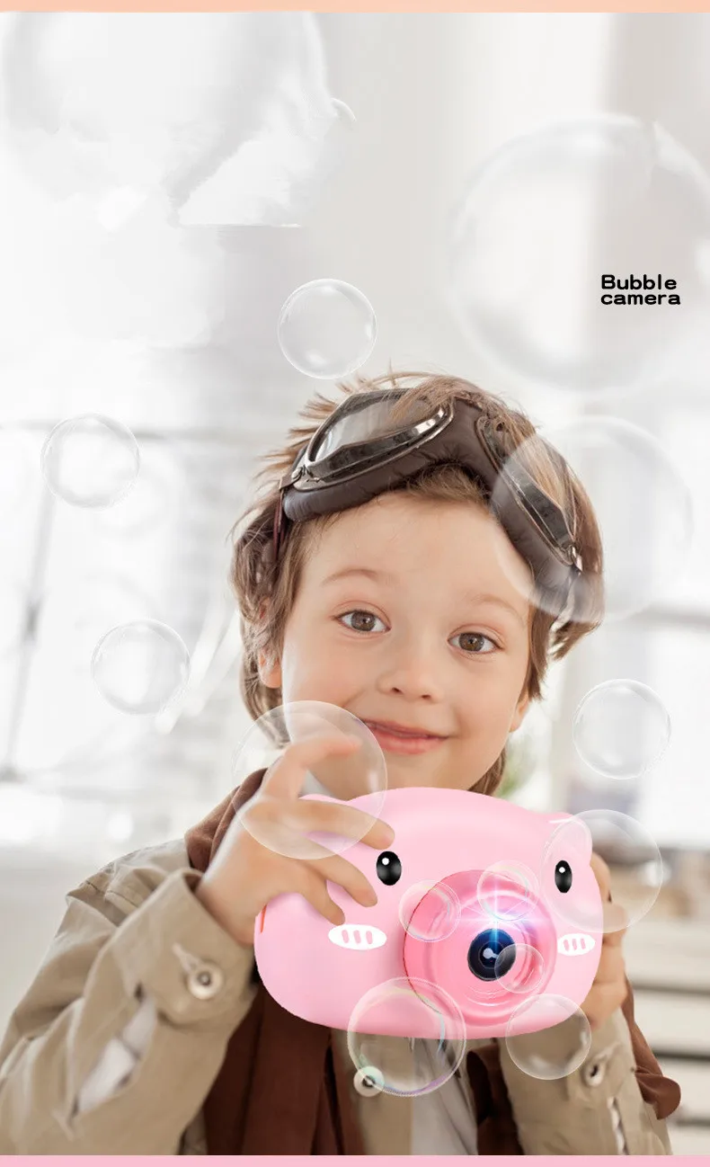 

1 шт. Автоматическая забавная Милая мультяшная свинья животное мыло детский аппарат для мыльных пузырей камера банная машина игрушки подар...