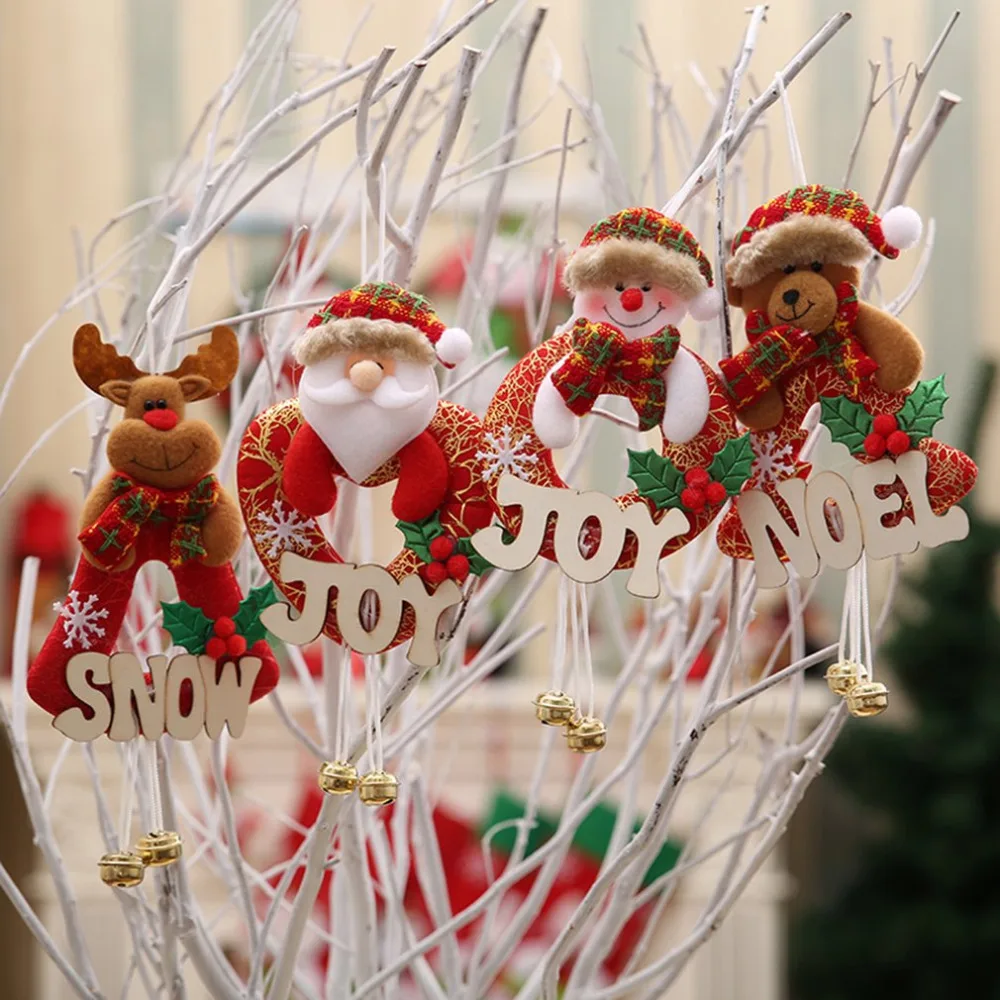 Рождественское украшение Jingle Bell Подвеска с Санта Клаусом Рождественская елка