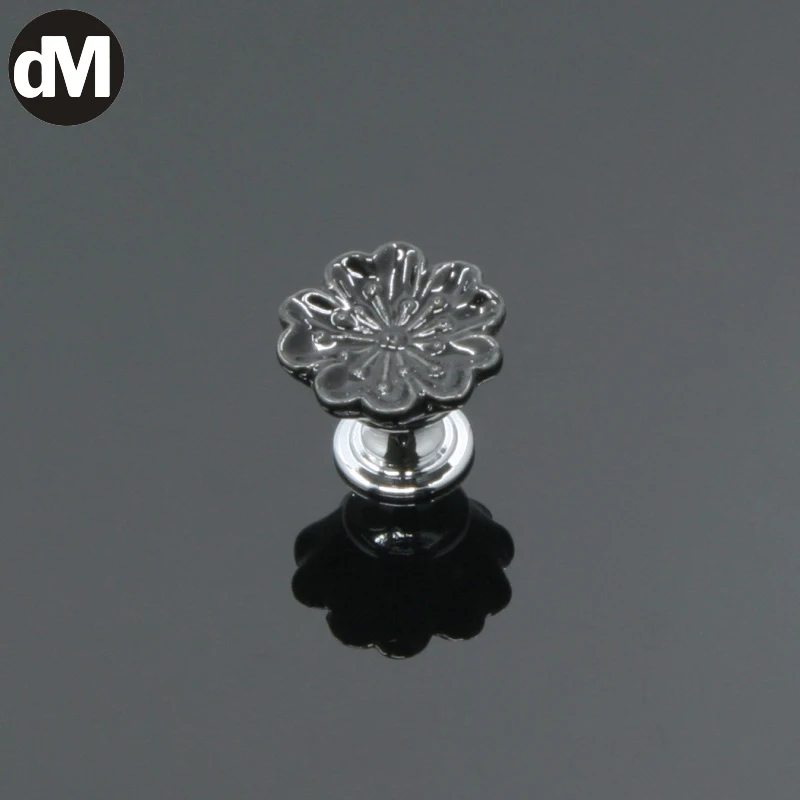 

2pcs/set DM Modern Multicolored European Plum Blossom Ceramic Knob Door Handle Simple Single-Hole Wardrobe Cupboard Drawer Shoes