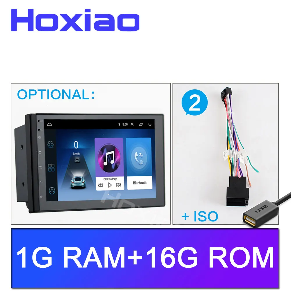 1G ISO Автомагнитола 2 Din Android GPS навигация Автомагнитола стерео " Wifi Bluetooth USB аудио 2DIN универсальный мультимедийный автомобильный плеер - Цвет: 1G ISO