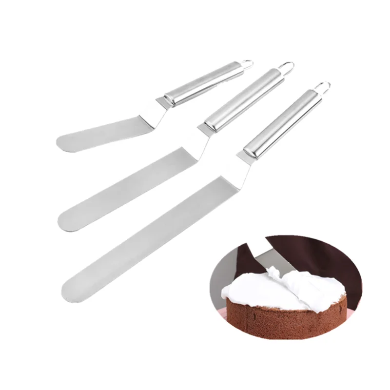 

6/8/10 Inch Stainless Steel Cake Spatula Butter Cream Icing Frosting Knife Smoother Kitchen Pastry Baking Cake Decoration Tools