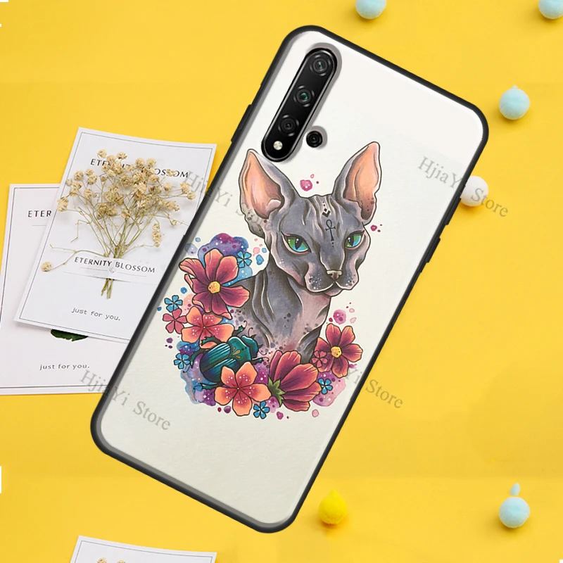 Чехол с тату-сфинксом для Huawei P30 P20 P40 P60 Pro P Smart Nova 9 5T Honor Magic 5 Lite X8 X9a 50 70 чехол
