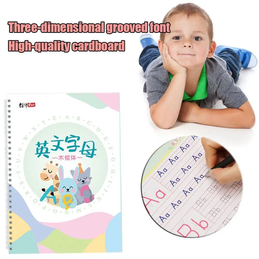 

Тетрадь для каллиграфии, для детей, на английском языке, E9M8, письмо от руки