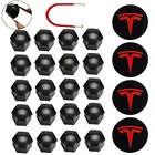 Крышка для колеса Tesla, комплект крышек ступицы колеса для Tesla Model 3 S X, аксессуары для колес, крышка ступицы автомобиля, эмблема, значок с наконечником, колпачки
