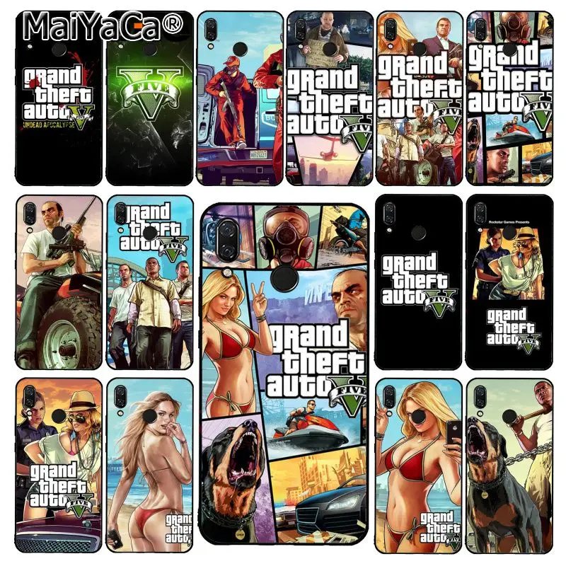 Чехол для телефона MaiYaCa rockstar gta 5 Grand Theft Xiaomi Redmi8 4X 6A 9 8A Note8T 5Plus Note9 7 Note8pro|Бамперы| |