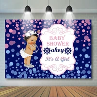 its a girl princess backdrop sailor girl baby shower party decor anchors and dots backdrop photostudio