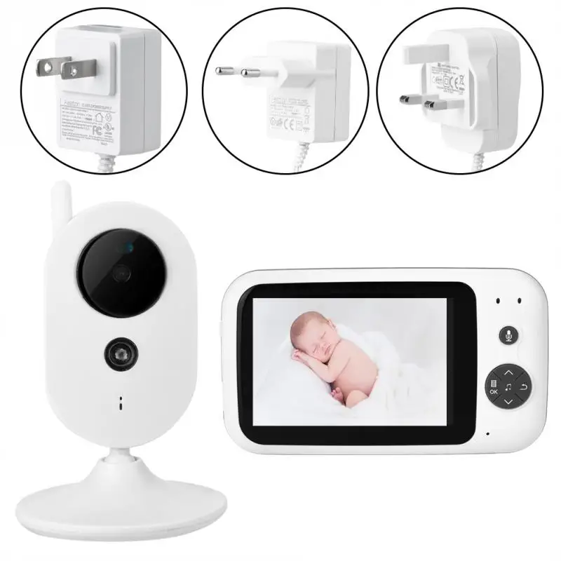 

Infant Wireless Monitor Nachtsicht 3.5in Digital Video Baby Monitor Audio Music Kamera Temperature Sensor Intercom Nanny Monitor