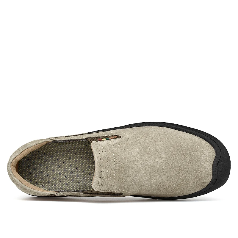 Кроссовки JUNJARM мужские кожаные дышащие без застежки повседневная обувь для