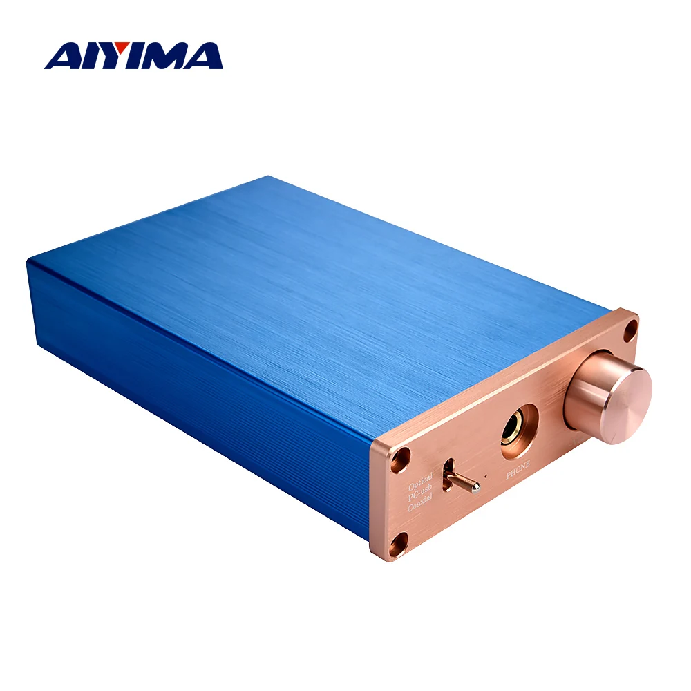 Портативный Hi Fi усилитель для наушников AIYIMA USB DAC Amp цифровой аудио интерфейс 24 бит