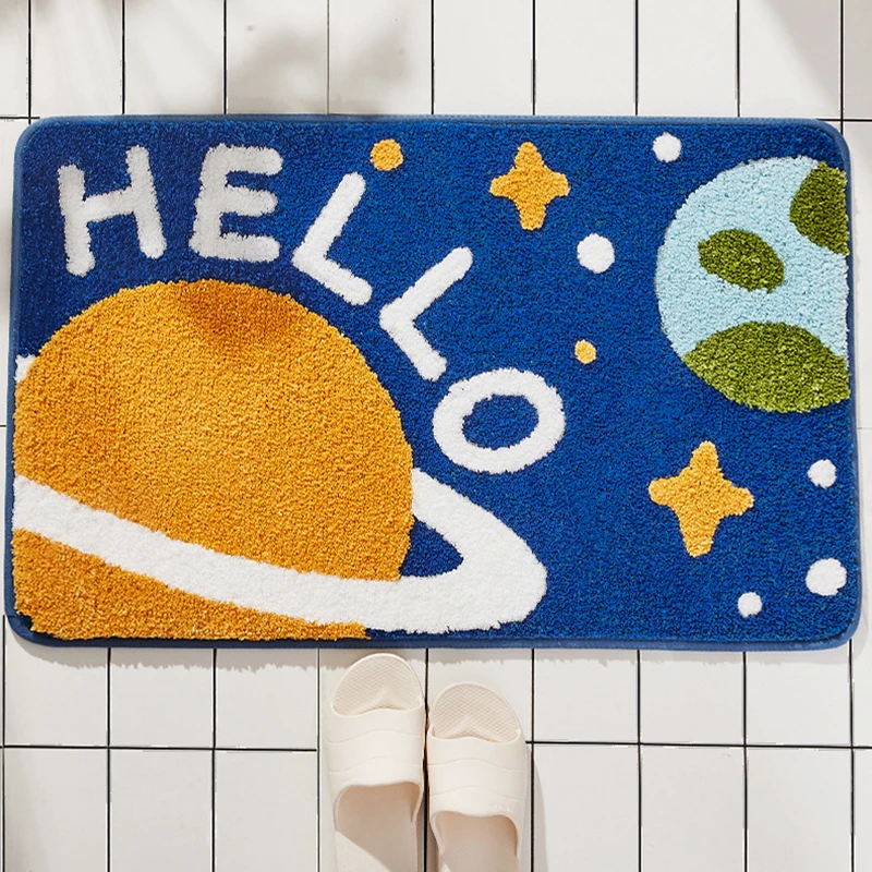 

Cartoon Star Sky Water Absorbent Flocking Floor Mat Carpets Doormats Rugs For Bathroom Toilet Bedroom Entrance Door Hallway