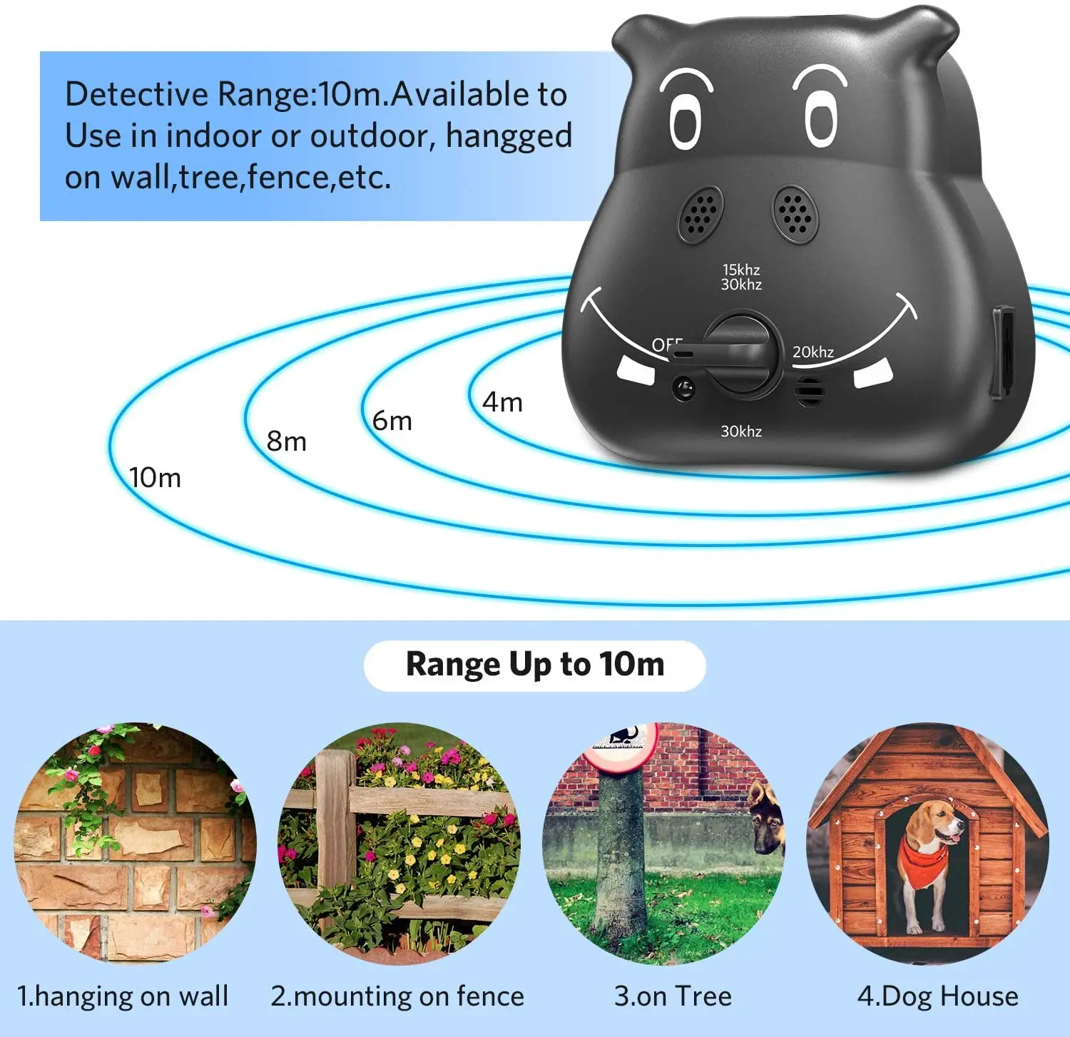 

Control Device, Anti Barking Device with 3 Adjustable Ultrasonic Volume Levels, Automatic Ultrasonic Dog Bark Deterrent for Dog
