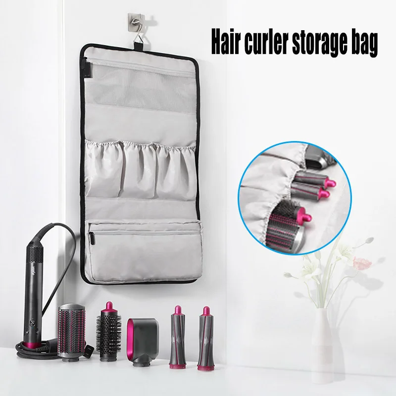 

Storage Bag Compatible for Dyson Airwrap Styler Accessories Holder Multiple Pouches with Hook Hanger F2