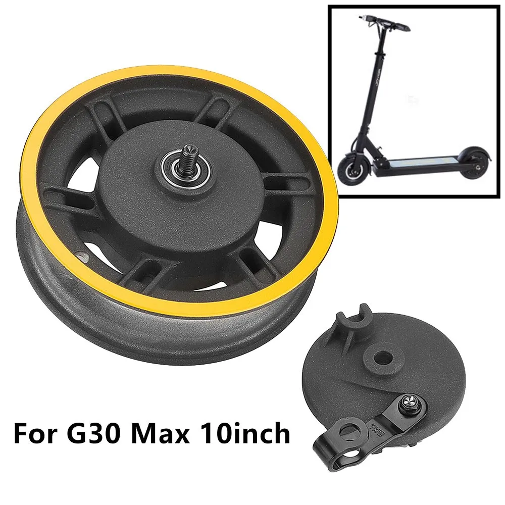 

10 Inch Front Wheel Hubs With Motor Drum Brake Cover For Ninebot Max G30 Aluminum Alloy Electric Scooter Wheel Hub Accessories
