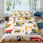 Автомобильный комплект постельного белья для детей, декор для спальни, королевский комплект пододеяльников, пододеяльник для мальчиков, детский пододеяльник, постельное белье для дома с экскаватором и грузовиком