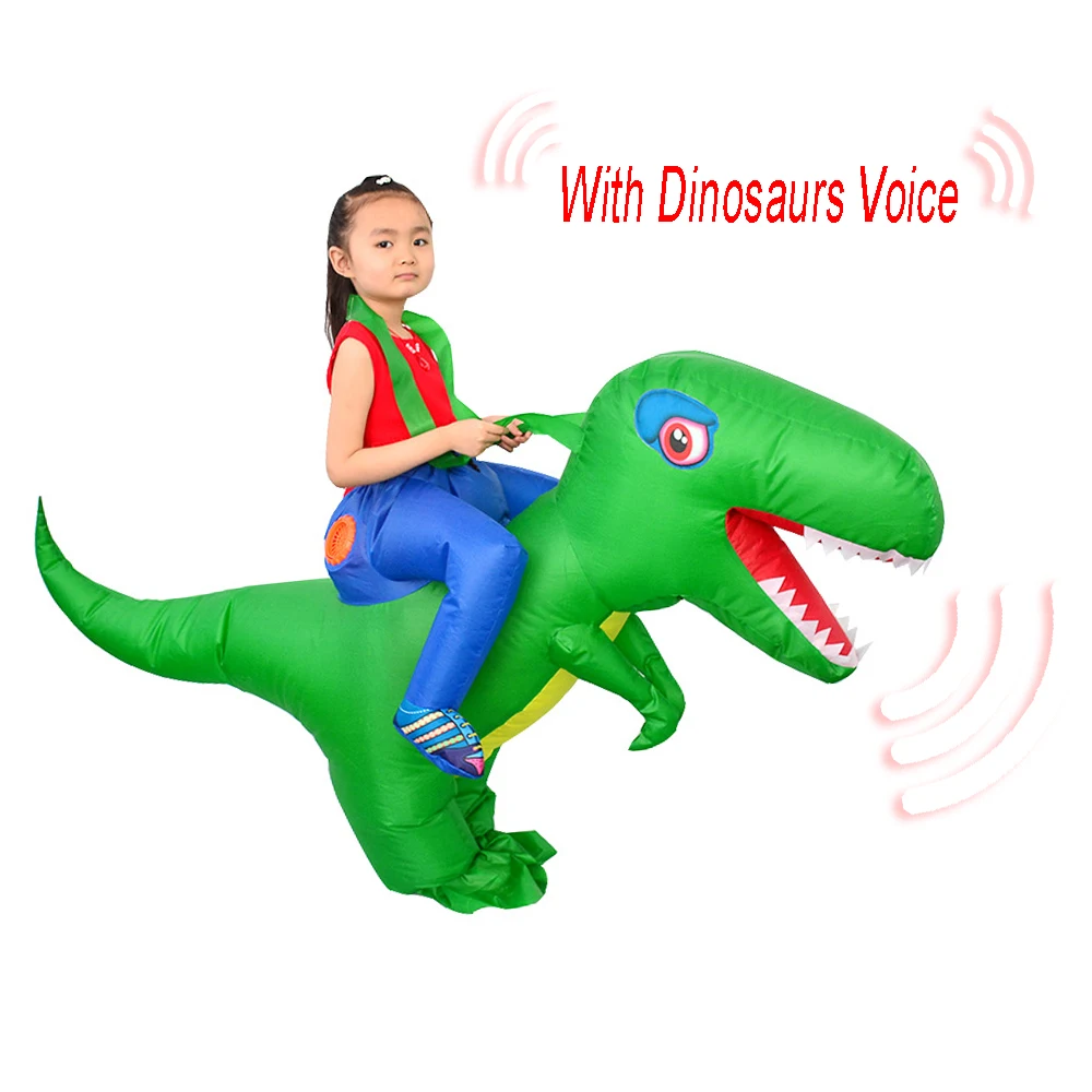 

Child Dinosaur Inflatable Costume With Voice Carnival Birthday Party Cosplay Boys Girls Costumes Suit For Kids Halloween