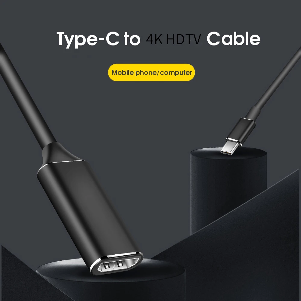 Кабель-адаптер с портом Type-c на HDMI для MacBook ПК ноутбуков 4K 30 Гц | Электроника