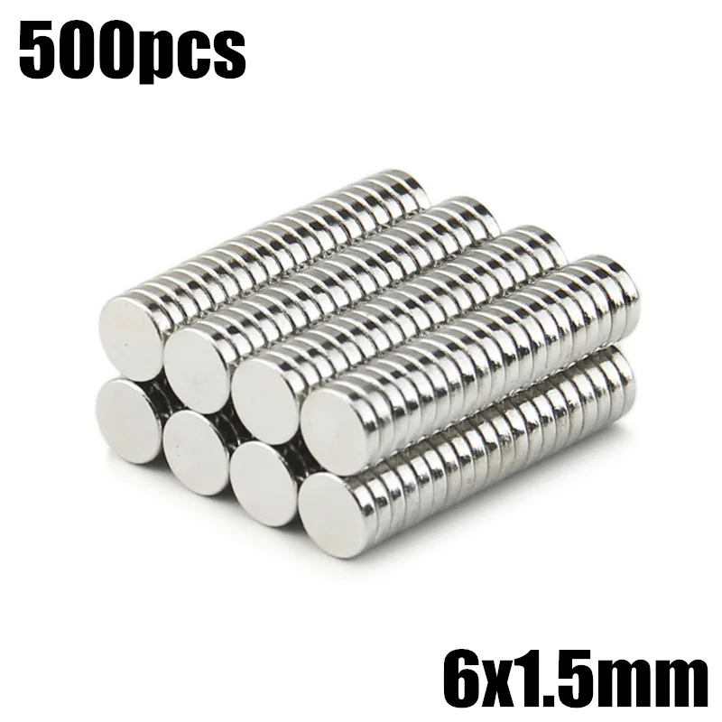 500 шт. магниты (Спецификация: 6 1 5) супер мощный редкоземельный неодимовый магнит N35