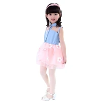 dress for girls fashion sweet denim net yarn princess dresses 1 6years old beibei sports and leisure high quality child clothing