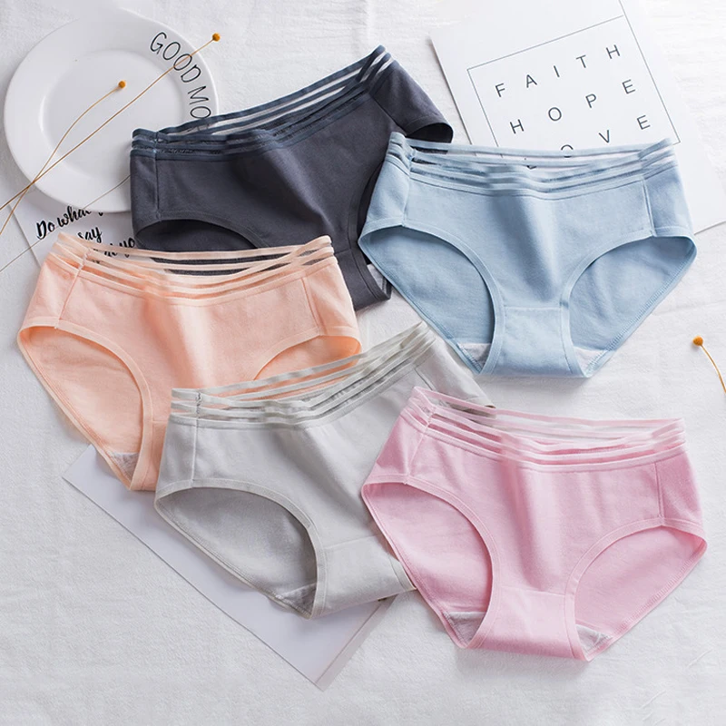 

Women's underwear cotton antibacterial contracted briefs lingerie female casual Girls panties ladies underpants Plus-size XXL