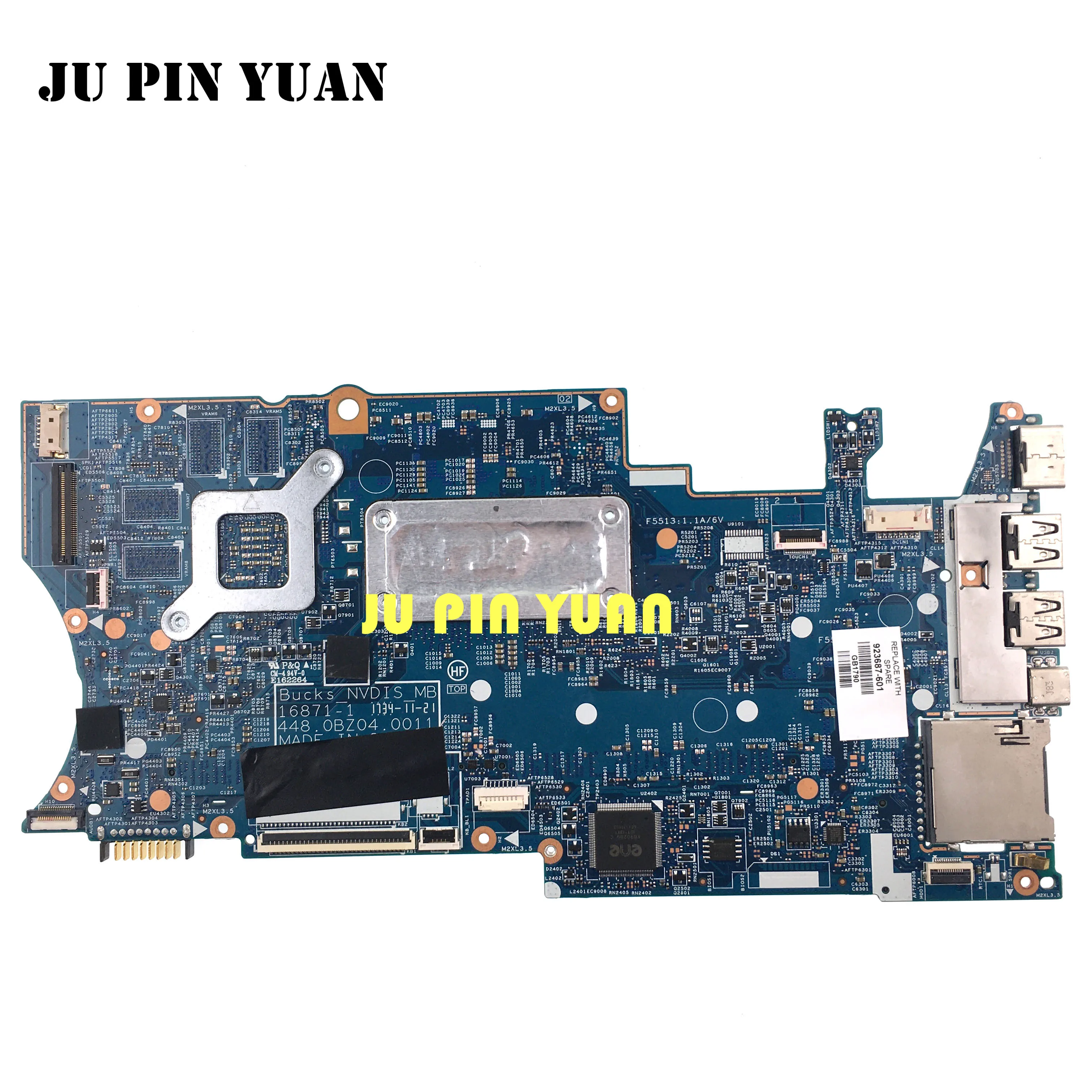 Verkaufen FÜR HP X360 14-BA Laptop Motherboard 923687-001 923687-501 923687-601 W/ I5-7200U CPU N16S-GTR-S-A2 GPU 16871-1 DDR4