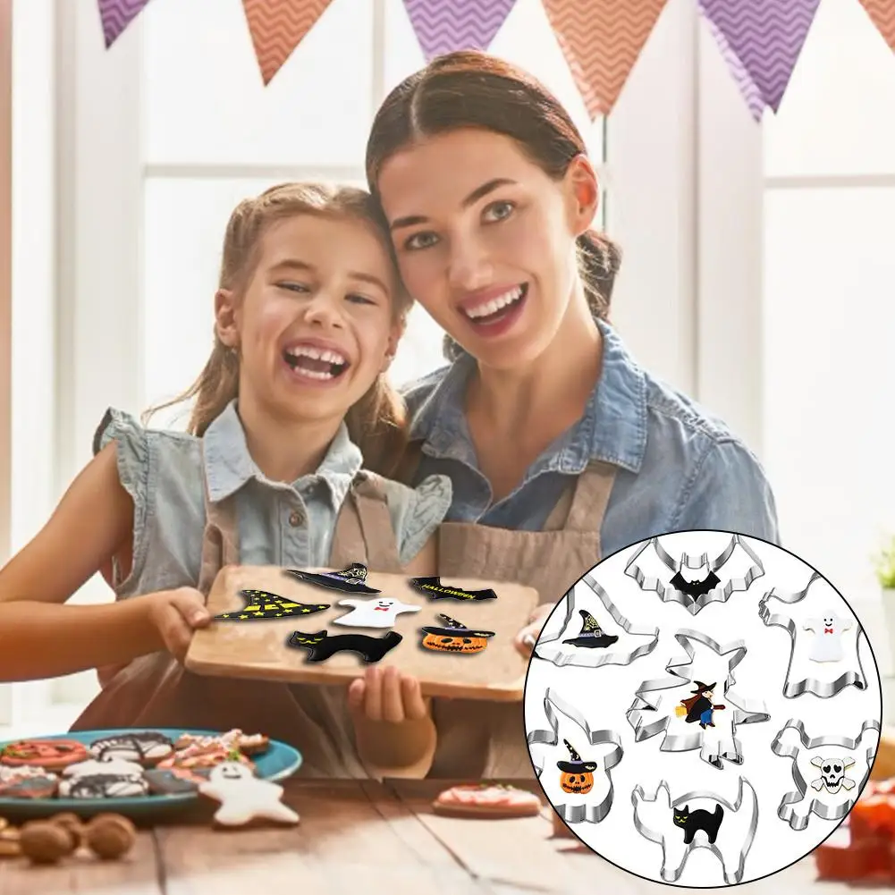 

7PCS Stainless Steel Cookie Cutter Set Halloween Cookies Cutters