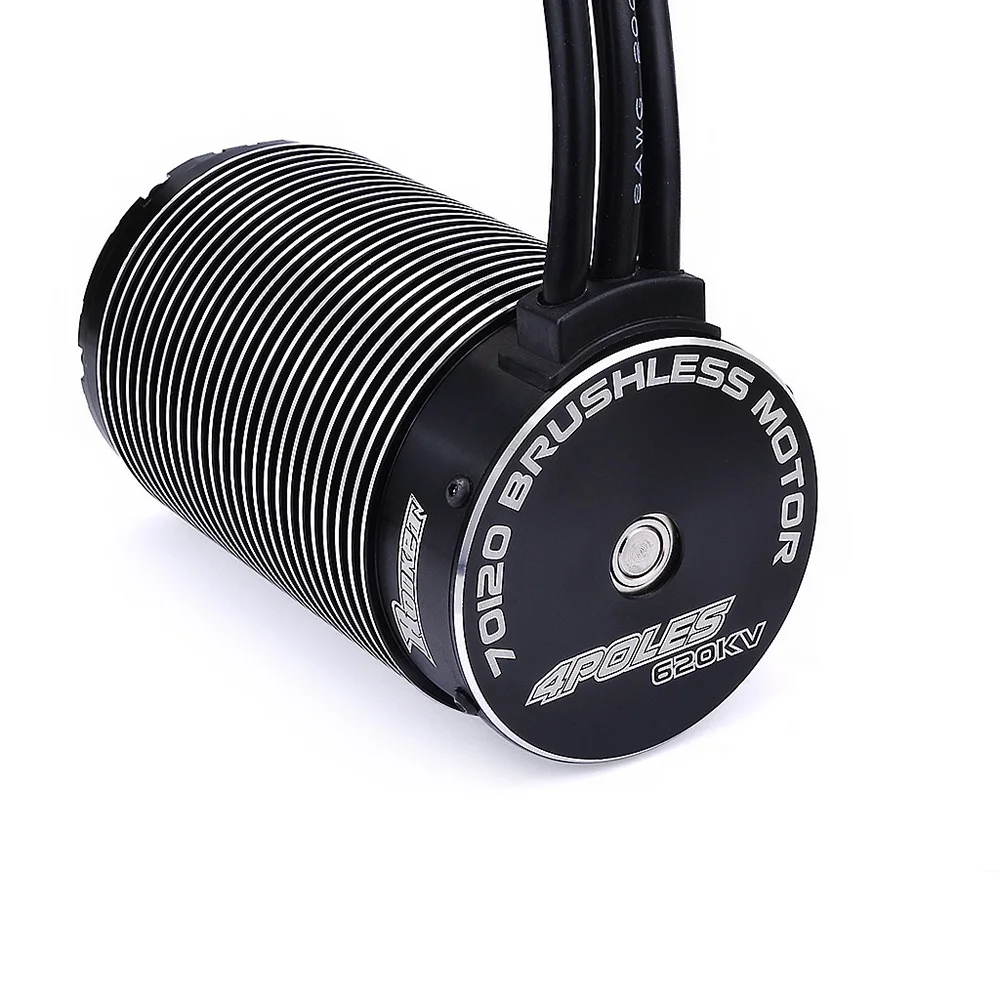 Motor sin escobillas Surpass Hobby ROCKET 70120, Motor sin sensor con disipador de calor Compatible con 1/4 1/5, piezas de veh&iacute;culos de Control remoto para coche de RC-4
