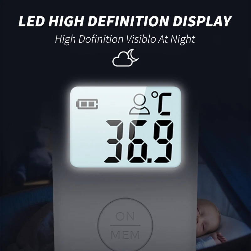 Детский термометр цифровой инфракрасный Бесконтактный для тела ЖК