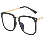 Новинка прозрачные очки с защитой от синего света унисекс ретро оптические очки с заклепками очки оверсайз оправа простые очки