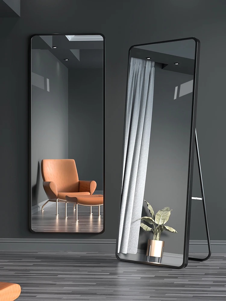 

Mirror Bedroom and Household Full-Length Girls Dressing Mirror Wall-Mounted Three-Dimensional Large Wall-Mounted Floo Mirror