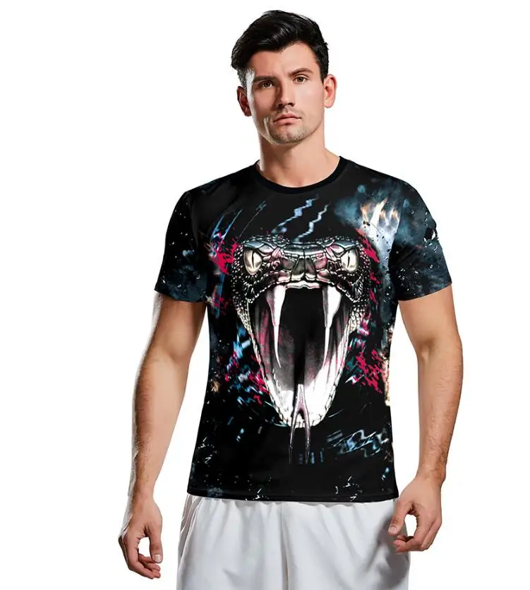 Костюмы на Хэллоуин с коротким рукавом 3D футболка мужская принтом Мужская