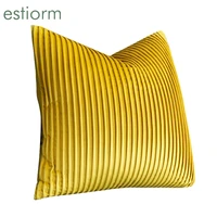 soft square decorative throw pillow cover nordic striped velvet cushion cover for couchsofabed 50x50cm30x50cm pillowcase
