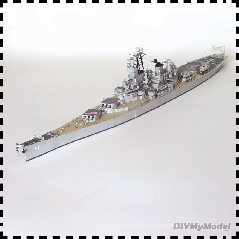 DIYMyModeI-modelo de papel para manualidades, rompecabezas de juguete hecho a mano, ideal para regalo de pel&iacute;cula, Serie de la Guerra de los Estados Unidos (lowa), 1:400-0