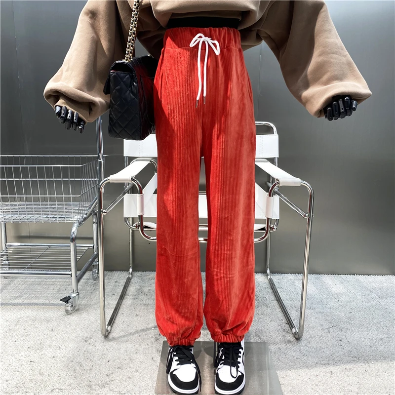 

Новинка 2021, спортивные повседневные штаны в иностранном стиле, свободные подвесные штаны Harlan с завышенной талией, тонкие леггинсы, брюки