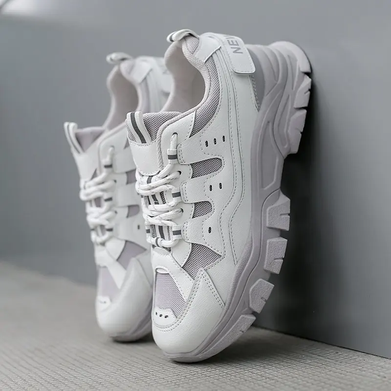 

2021 New Trend Ladies Summer Leisure Outdoor Hiking Wear-resistant Breathable Flat-bottom Lace-up Sneakers