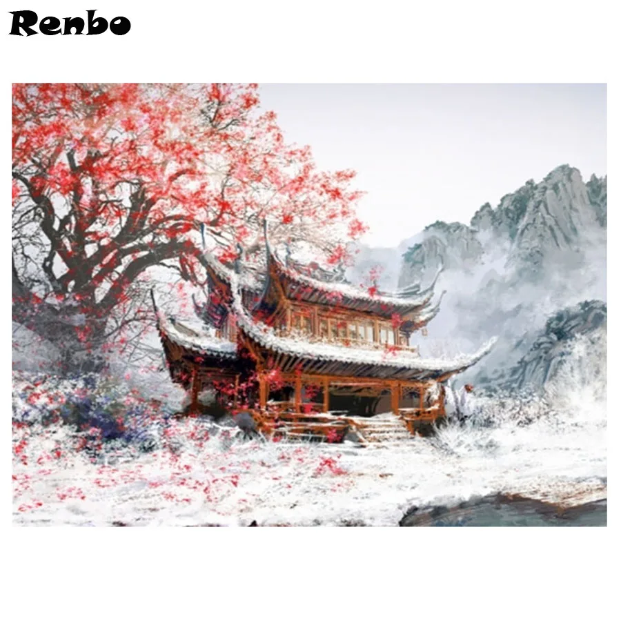 

Домашний декор, крепление Fuji, алмазная живопись, Сакура, вишня, квадратные стразы, 3D вышивка крестиком, мозаика, алмазная вышивка, пейзаж