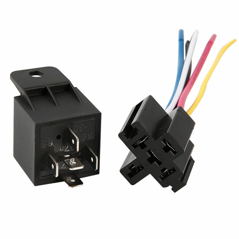 

12V 5 Pins 40A Car Auto Relay AutomotiveÂ DC AMP SPDT Practical Socket Starter For One Foot Sensor