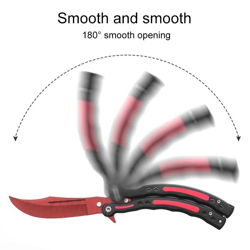 Тренировочный нож-бабочка CS GO складной Клинок для тренировок балисонг игра Counter