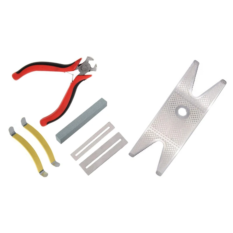 

1 комплект для ремонта Лада резак провода инструмент для настройки гитары Комплект и 1 шт. гитары гаечный ключ, дюймовый стандарт Нержавеюща...