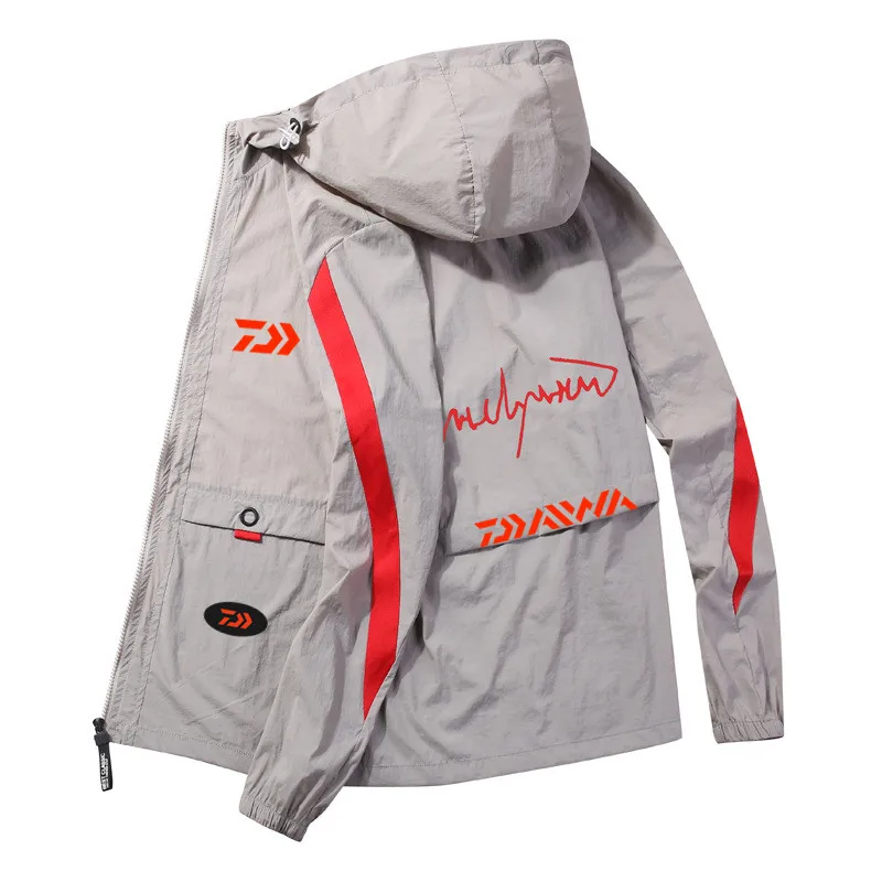 

Daiwa Men's Thin Fishing Clothes 2020 Summer New Breathable Student Couple Hooded Fishing Jacket Sun-Protective Fishing Clothing