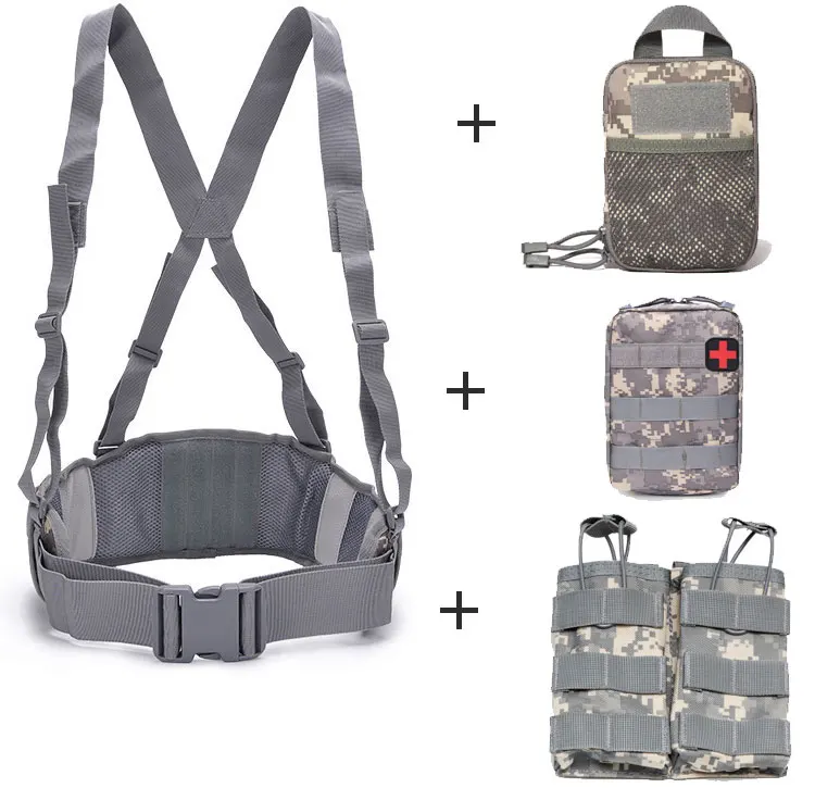 ACU 4 Тактический ремень Molle военный ремень 1000d нейлоновый ремень мужской охотничий удобный Боевой страйкбол Мягкий регулируемый ремень Pasek - Цвет: ACU 4