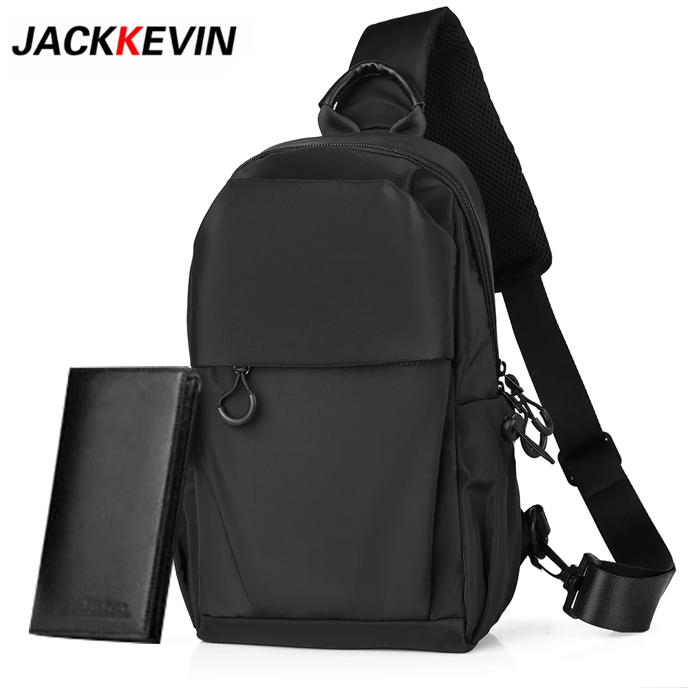 Мужская сумка через плечо Jack Kevin многофункциональная наплечная мессенджер с