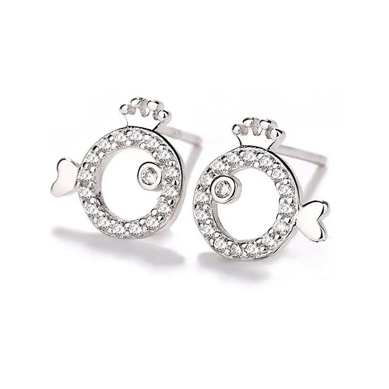 

One week Earrings 999 sterling silver set combination Week gift box accessories temperament Earrings women's set of earrings