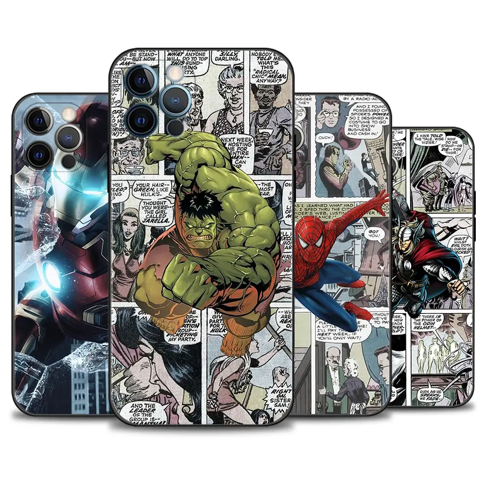 

Phone Case For Apple iPhone 11 13 12 Pro Max 13 12 Mini XS max XR X 8 7 6s 6 Plus 7 8 6S 6 Fundas Marvel Spider Man